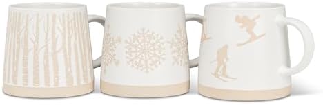 Abbott Collection Wide Base Mug with Skiers - Image 4