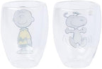 Silver Buffalo Peanuts Snoopy, 2 Pack Double Walled Glass Set, 12.5oz - Image 2