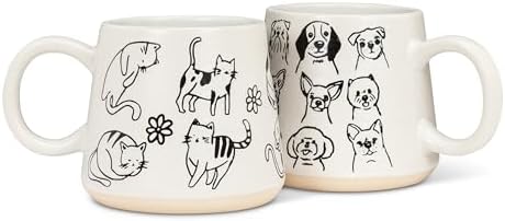 Abbott Collection Oversized Mug with Cat Drawings - Image 5