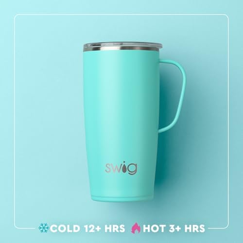 Swig Life 22oz Travel Mug, Insulated Tumbler with Handle and Lid, Cup Holder Friendly, Dishwasher Safe, Stainless Steel, Travel Coffee Cup, Insulated Mug with Lid (Be Mine) - Image 3