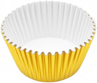 100 Gold Foil Cupcake Liners, Muffin Liners or Baking Cups for Desserts, Muffins, Cupcakes and More Treats; Grease Proof, No Smell, Food Grade, Nut Serving Containers (Gold 100) - Image 5