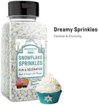 Unpretentious Snowflake Sprinkles, 2 Cups, Cake & Cookie Decorations, Light & Fun, Winter Shapes - Image 6