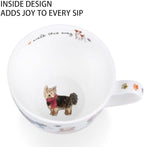 Colorful Scarf Dog Hug Mug, Premium 20 oz Bone China Coffee Tea Mug, Perfect Holiday, Birthday, and Christmas Gift for Dog Lovers, Designed in England by Harvest Green Studio - Image 5