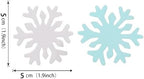 50PCS Edible Snowflakes for Cake Decorating Edible Christmas Cake Decorations Wafer Paper Snowflake Sprinkles Cupcake Toppers for Christmas Winter Holiday Frozen Theme Party Supplies （Blue+White mix） - Image 2