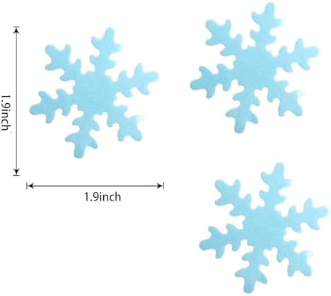 50PCS Edible Snowflakes for Cake Decorating Blue Edible Christmas Cake Decorations Wafer Paper Snowflake Sprinkles Cupcake Toppers for Christmas Winter Holiday Frozen Theme Party Supplies - Image 3