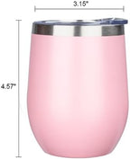 MEZMUT 12 Oz Insulated Wine Tumbler Bulk with Lid Wine Glass(Multi,4 Pack) - Image 3