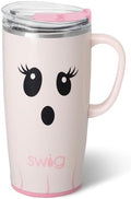 Swig Life 22oz Insulated Travel Mug with Handle & Lid, Boo Crew Ghost by SwigLife