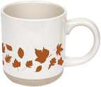 Sweet Water Decor Fall Coffee Mug with Orange Leaves Design, 14oz Stoneware Cup with Handle for Tea & Cider, Microwave & Dishwasher Safe, Cozy Autumn Seasonal Gift by SweetWaterDecor