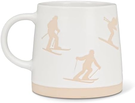 Abbott Collection Wide Base Mug with Skiers - Image 3