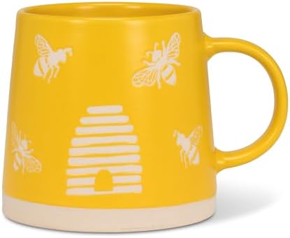 Abbott Collection Wide Base Mug with Bees by AbbottCollection
