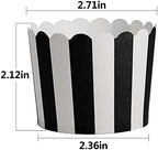 50 Pack Muffin Liners Baking Paper Cups Black and White - Image 2