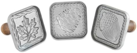 Nordic Ware Springerle Cookie Stamps (Set of 3), Sturdy Cast Aluminium Cookie Stamp Set, Cookie Press Set Made in the USA, Sturdy and Durable Biscuit Maker Press Set - Image 2