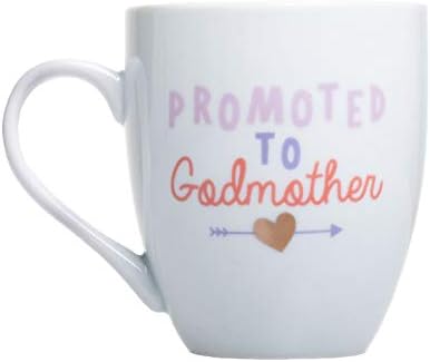 Pearhead Promoted To Godmother Mug, Ceramic Coffee Cup, Holds 14 oz by Pearhead