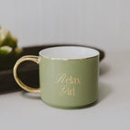 Sweet Water Decor Relax Girl Coffee Mug, 14oz Fine Bone China Cup - Image 2