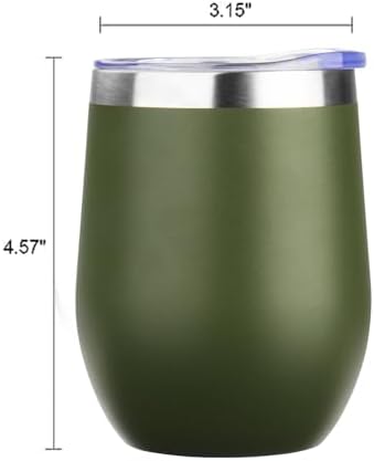 MEZMUT 12 Oz Insulated Wine Tumbler Bulk with Lid Wine Glass(Multi4,4 Pack) - Image 3