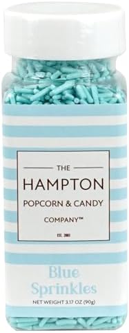 Blue Sprinkles Jimmies 3.17 oz, Sprinkles For Cake Decorating, Cake Sprinkles, Sprinkles For Baking, Ice Cream & More, The Hampton Candy Company - Image 5