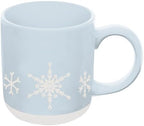 Sweet Water Decor Snowflake Coffee Mug, 14oz Stoneware Christmas Mug, Dishwasher & Microwave Safe, Large Holiday Winter Cup for Coffee, Tea & Hot Chocolate, Stocking Stuffer Gifts for Women by SweetWaterDecor