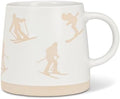 Abbott Collection Wide Base Mug with Skiers by AbbottCollection