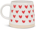 Abbott Collection Wide Base Mug with Hearts by AbbottCollection