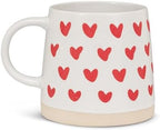 Abbott Collection Wide Base Mug with Hearts by AbbottCollection