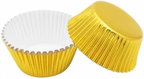 100 Gold Foil Cupcake Liners, Muffin Liners or Baking Cups for Desserts, Muffins, Cupcakes and More Treats; Grease Proof, No Smell, Food Grade, Nut Serving Containers (Gold 100) - Image 4