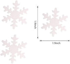 YOcity 50PCS Edible Snowflakes Cake Cupcake Toppers White Snowflake Cupcakes Decorting for Christmas Winter Frozen Theme Birthday Party Supplies (White) - Image 6