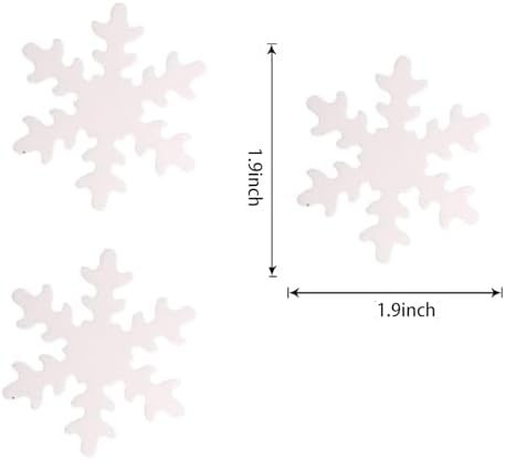 YOcity 50PCS Edible Snowflakes Cake Cupcake Toppers White Snowflake Cupcakes Decorting for Christmas Winter Frozen Theme Birthday Party Supplies (White) - Image 6
