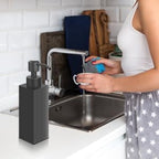 Black Soap Dispenser, Matte Black Stainless Steel, Rust-Proof Liquid Hand Dish - Image 9