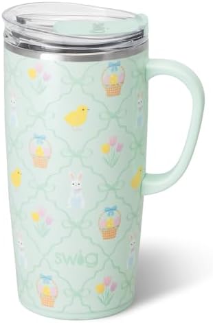 Swig Life 22oz Insulated Travel Mug with Handle & Lid, Hoppy Easter by SwigLife