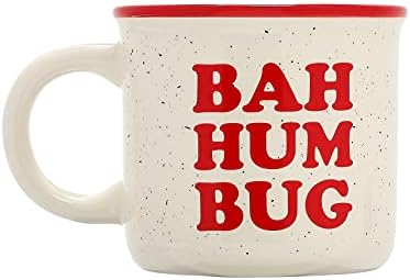 Pearhead Bah Hum Bug Christmas Camper Mug, Holiday Coffee Cup, 15 oz by Pearhead
