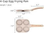 CAROTE Egg Pan Omelette Pan, 4-Cup Nonstick Granite Omelette Skillet - Image 5
