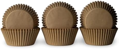 200 Paper Cupcake Liners, Muffin Liners or Baking Cups for Desserts, Muffins, Cupcakes and More Treats; Grease Proof, No Smell, Food Grade, Nut Serving Containers (Brown) - Image 5