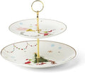 Lenox Merry Grinchmas Porcelain 2-Tier Christmas Serving Tray by Lenox