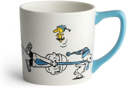 DaySpring - Peanuts - Christmastime is Here Ceramic Mug, 14oz, Blue - Image 3