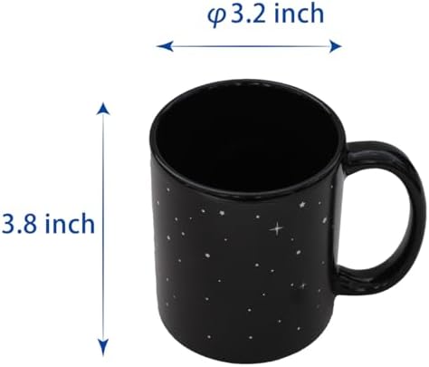 Kmiles Heat Changing Starry Earth Moon Mug Colour Changing Magical Coffee Mug Tea Cup 12 Ounce - Novelty for Xmas Funny Gifts - Image 4