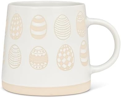 Abbott Collection Wide Base Mug with Patterned Eggs by AbbottCollection