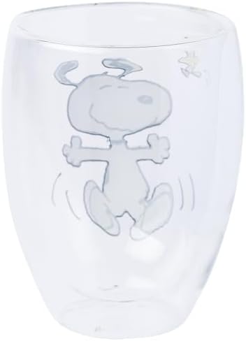 Silver Buffalo Peanuts Snoopy, 2 Pack Double Walled Glass Set, 12.5oz - Image 4