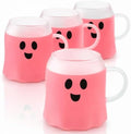 Didaey 4 Pcs Halloween Boo Ghost Coffee Mugs Clear Novelty Spooky Cups by Didaey