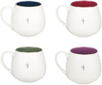 Christian Art Gifts Novelty Four Piece Ceramic Christmas Coffee Mug Set - Image 3