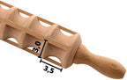 Eppicotispai Beechwood Ravioli Rolling Pin, 40 Raviolis - Image 2