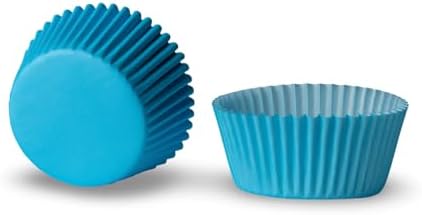200 Paper Cupcake Liners, Muffin Liners or Baking Cups for Desserts, Muffins, Cupcakes and More Treats; Grease Proof, No Smell, Food Grade, Nut Serving Containers (Blue) - Image 4