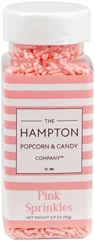 Pink Sprinkles Jimmies 3.17 oz, Sprinkles For Cake Decorating, Cake Sprinkles, Sprinkles For Baking, Ice Cream & More, The Hampton Candy Company - Image 5