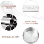 Premium No Rust 10-Piece Stainless Steel Measuring Cups & Spoons Set, Cups and - Image 7