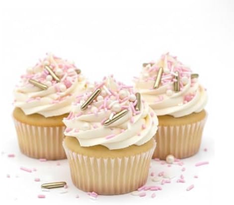 Manvscakes Sprinkles- Edible Cake and Cupcake Sprinkles with Assorted Shapes and Sizes for Parties, Metallic Sprinkle Mix for Cookies, Ice Cream, Cake and Cupcake Decorating, 4 oz (Pink Princess) - Image 2