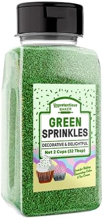 Unpretentious, Sprinkles: Green Sprinkles Jimmies, 12.8 Oz by Unpretentious