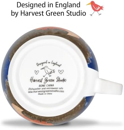 I Love You to the Moon and Back Mug, Premium 20 oz Bone China Coffee Mug, Romantic Gift for Her or Him, Valentine's Day, Anniversary, Birthday, Designed in England by Harvest Green Studio - Image 5