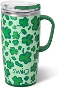 Swig Life 22oz Insulated Travel Mug with Handle & Lid, Lucky Leopard by SwigLife