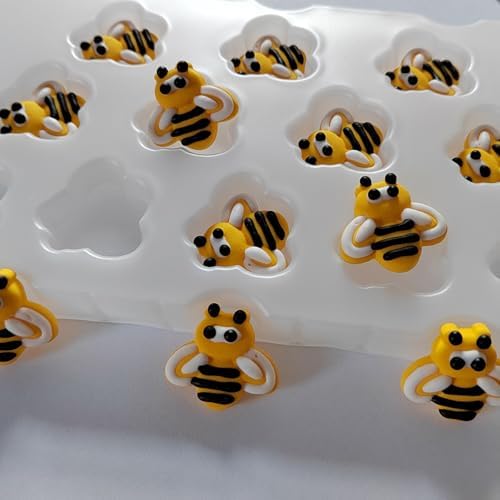 12 Pieces Bees Cakes Decorations Edible Bee Shaped Hard Sugar Icing Decorations Cupcake Toppers for Baking Cookie Ice Cream Candy Decoration Spring Birthday Party - Image 3