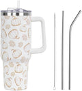 Fall Tumbler with Lid and Straw 40oz,Orange Pumpkin Maple Leaves Vacuum Autumn Insulated Leak Proof Tumbler,Farmhouse Cute Gifts Women Girls,Fall Accessories Stainless Steel Coffee Cup by Unknown