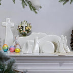 Empty Tomb Easter Scene and Cross Decoration, Ceramic Resurrection Scene Cross Jesus Tomb Decor, Christmas Decoration Jesus Nativity Scene for Religious Home Office Tabletop Christian Gifts - Image 6